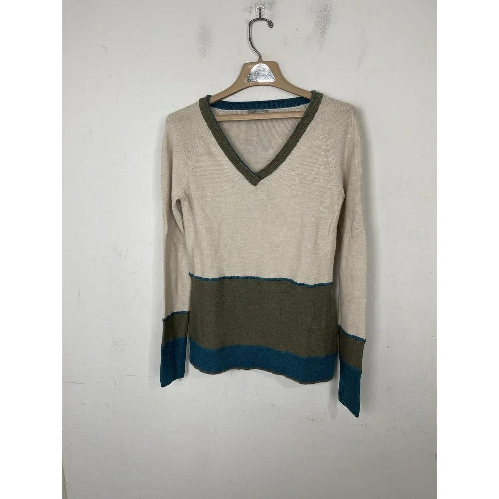 Horny Toad Womens Sweater Small Merino Wool V-Neck Granola Girl Outdoor - Picture 4 of 11